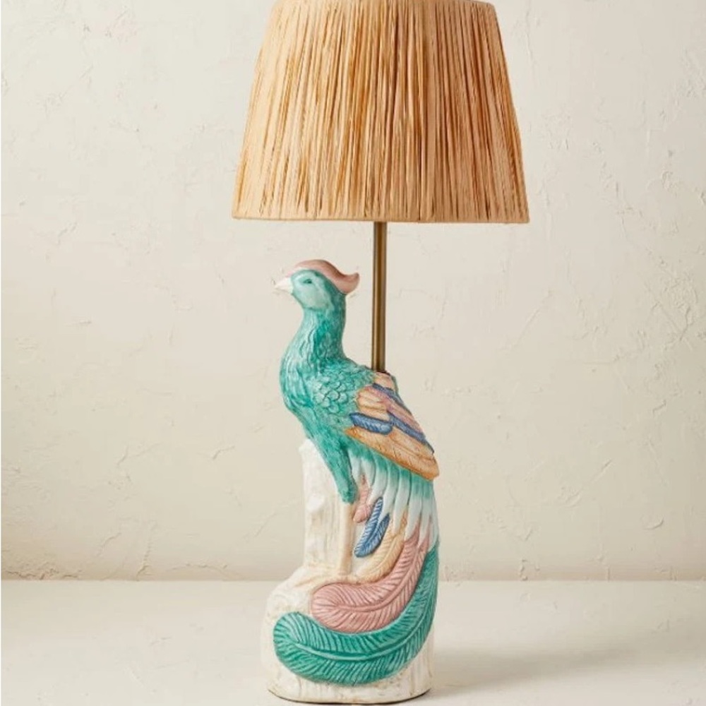 Peacock Table Lamp (Includes LED Light Bulb) Blue - Opalhouse™ & Jungalow™